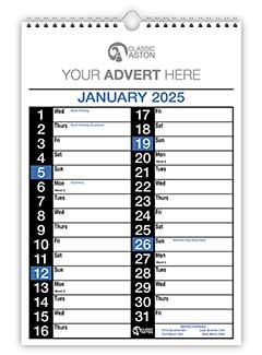 Business Calendar 150 from Aston with engagement date pad