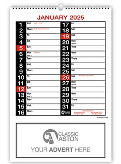 Business Calendar 183 from Aston with engagement date pad