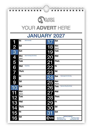 Business Calendar 150 from Aston with engagement date pad
