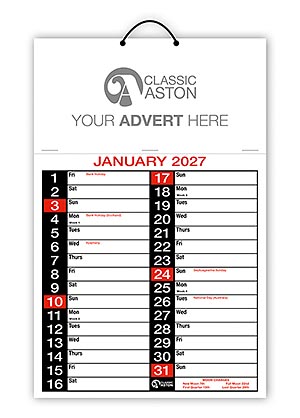 Business Calendar 166 from Aston with engagement date pad