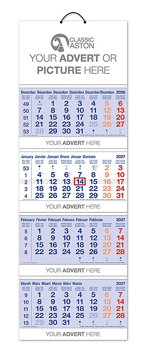 Cal 602 Quad-Monthly Shipping Calendar from Promocalendars