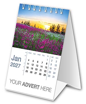 Mini Desk Calendar Template P from the Aston Bespoke Range