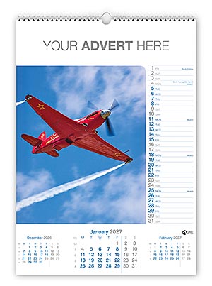Fund Raising Wall Calendar Template C from the Aston Bespoke Range