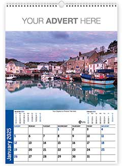 Bespoke Wall Calendar Template D from the Aston Bespoke Range