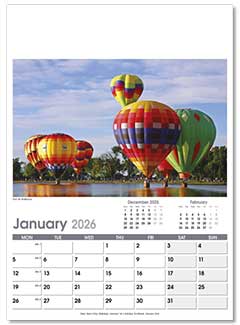 Optima 6 Page Postage Saver Calendar With Date Block Setting