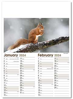 Optima 6 Page Postage Saver Calendar With Memo Date Setting