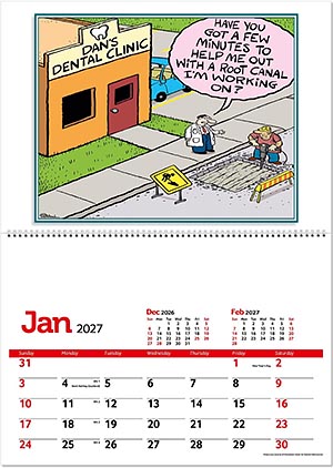 PC204 Lee Fearnley's Working Wind Ups Funny Calendar from Rose